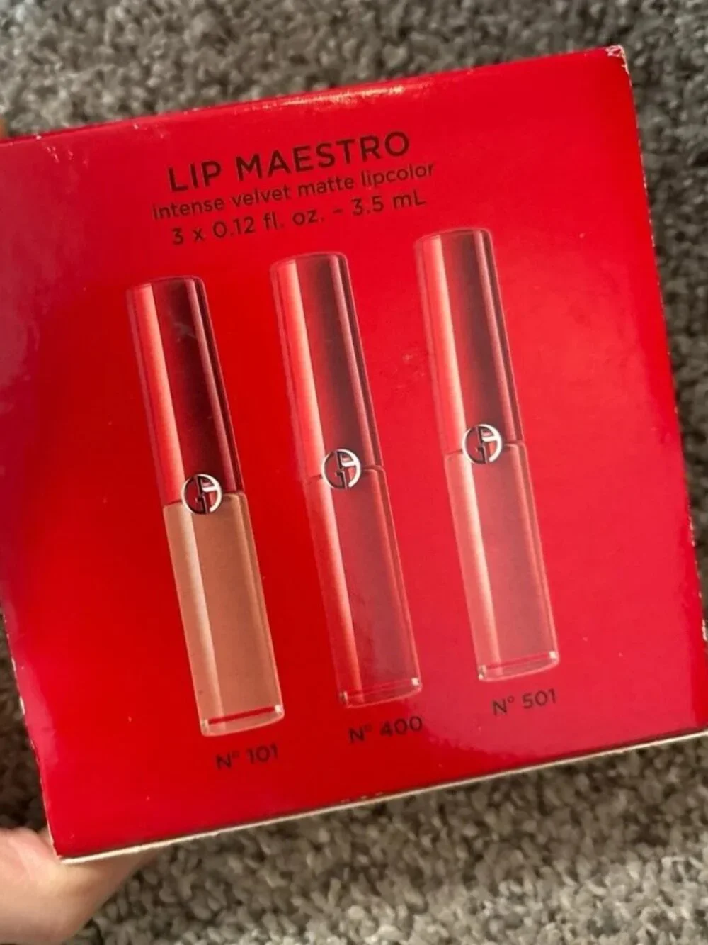 NEW Georgio Armani mini lip maestro trio